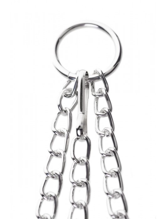 Черно-серебристые зажимы для сосков с кольцом для пениса TOYFA Metal - ToyFa - купить с доставкой в Раменском