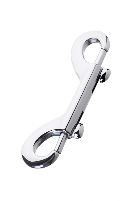Серебристый двухсторонний карабин TOYFA Metal - ToyFa - купить с доставкой в Раменском