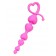 Розовая силиконовая анальная цепочка Sweety - 18,5 см. - ToyFa в Раменском Розовая силиконовая анальная цепочка Sweety - 18,5 см. - ToyFa