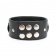 Черный кожаный ошейник с короткими шипами - БДСМ Арсенал - купить с доставкой в Раменском Черный кожаный ошейник с короткими шипами - БДСМ Арсенал - купить с доставкой в Раменском
