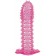 Гелевая розовая насадка с шипами - 12 см. - Toyfa Basic - в Раменском купить с доставкой Гелевая розовая насадка с шипами - 12 см. - Toyfa Basic - в Раменском купить с доставкой