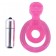 Розовая вибронасадка со стимулятор клитора   Язычок - Toyfa Basic - в Раменском купить с доставкой